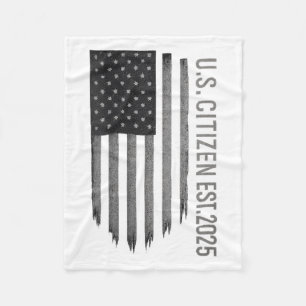 Kvinnor oss medborgare Est. 2025 Amerikanska Flagg Fleecefilt