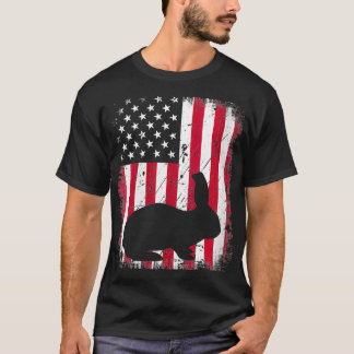 Kvinnor över Vintagen Amerikansk Flagga 4:e J T Shirt
