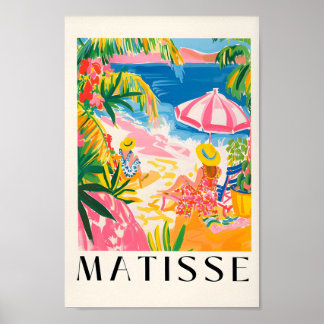 Kvinnor på Beach Art Print, Bohemian Beachy Deco Poster