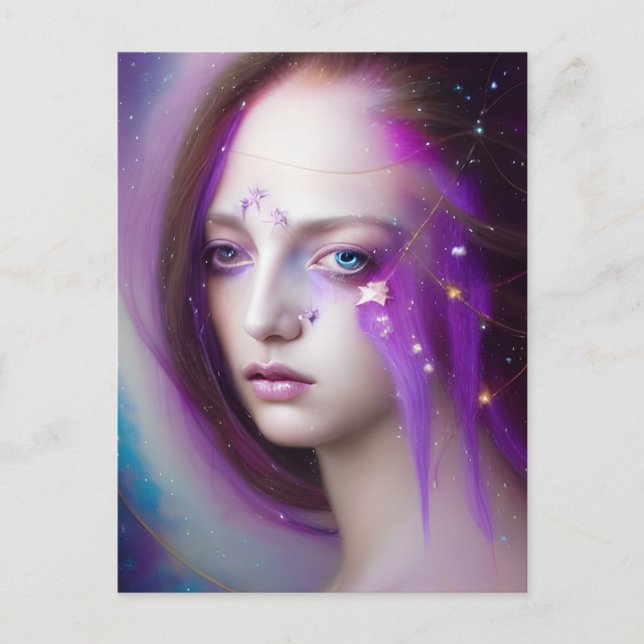 KVINNOR PÅ BLASKKRET Galaxies Vykort (Framsida)