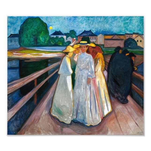 Kvinnor på bron | Edvard Munch | Fototryck (Framsidan)