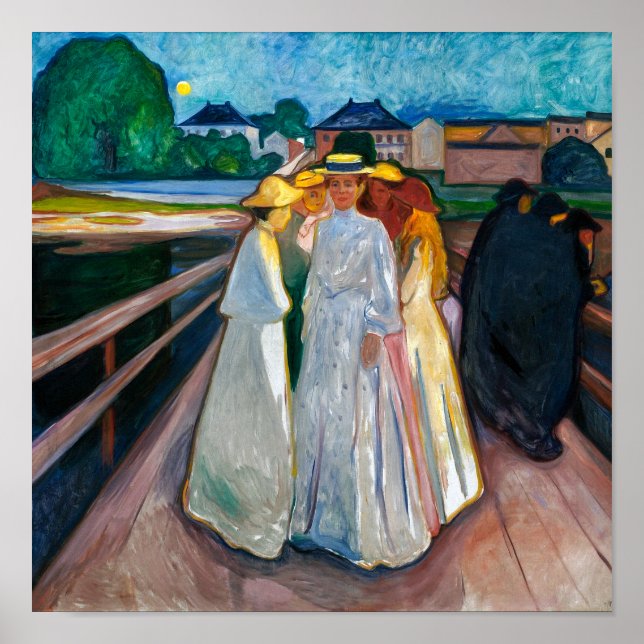 Kvinnor på bron | Edvard Munch | Poster (Framsidan)