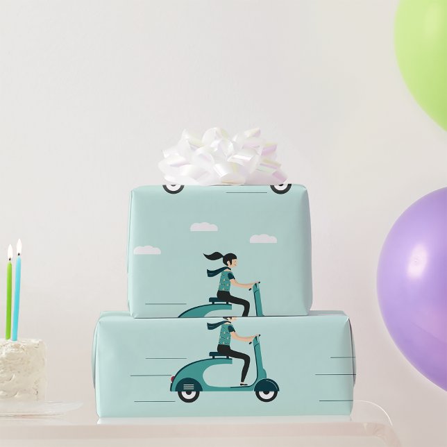 Kvinnor på en skotte som figurerar Pappert Presentpapper (Skapare uppladdad)