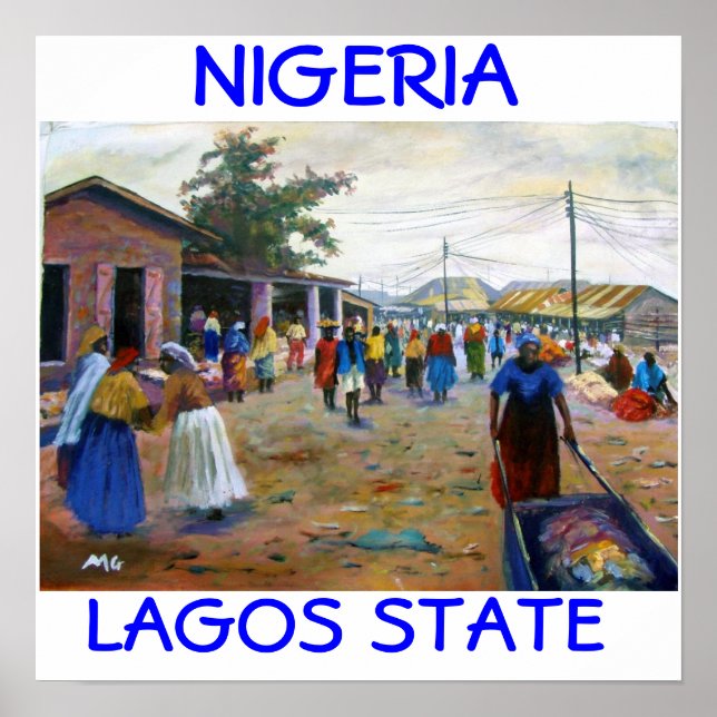kvinnor på marknaden 1a, LAGOS STATE NIGERIA , ... Poster (Framsidan)