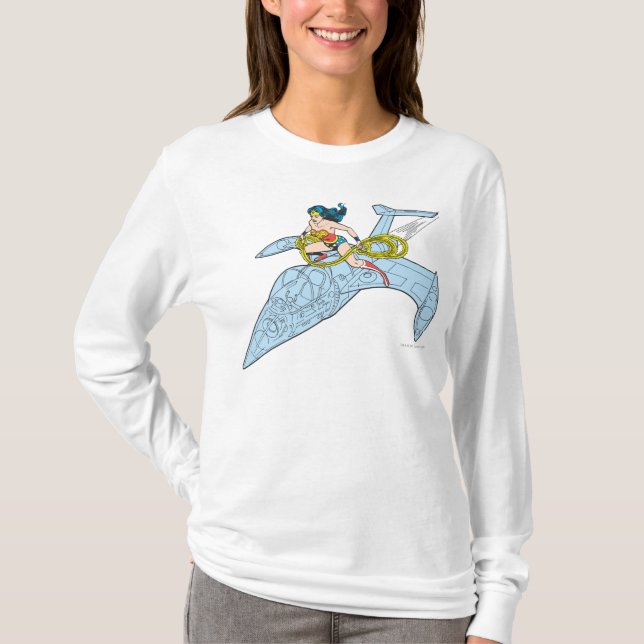  kvinnor på rymdskepp tee shirt (Framsida)