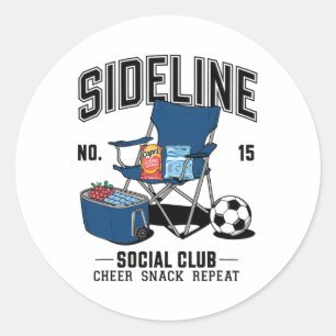 Kvinnor på sidan Social klubb Fotbollsmamma Spel D Runt Klistermärke