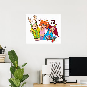 Kvinnor Partying Poster