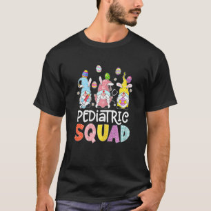 Kvinnor Pediatriska Squad Bunny Gnome Eggs Hunting T Shirt
