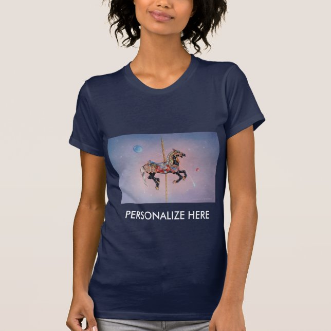 Kvinnor - Petaluma Pony Carousel Horse 1 T Shirt (Framsida)
