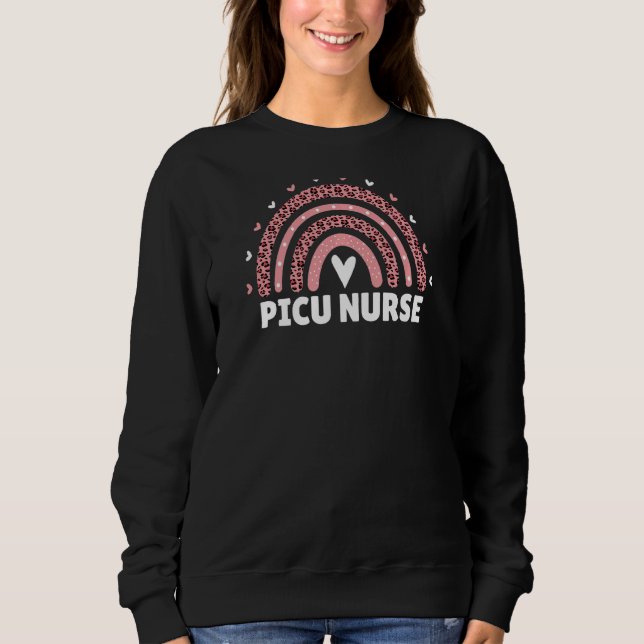 Kvinnor Picu Nurse Leopard Rainbow Pediatriska int T Shirt (Framsida)