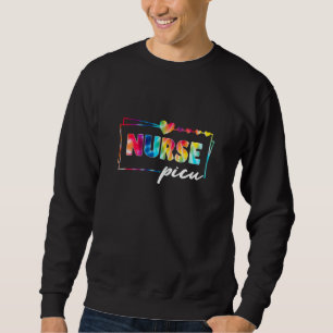 Kvinnor Picu Nurse Tie Dye Barn intensivvård Lång Ärmad Tröja