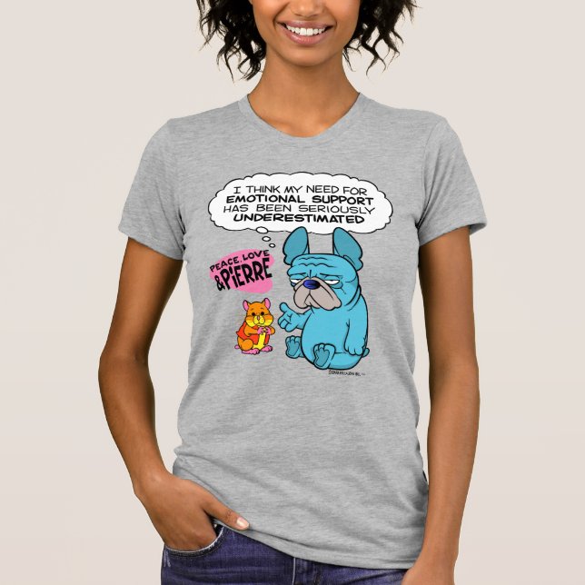 Kvinnor Pierre och Abbot Slogan T-Shirt (Framsida)