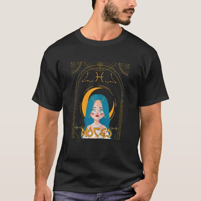 Kvinnor Pisces Queen Girl Pisces Birthday Zodiac T Shirt (Framsida)