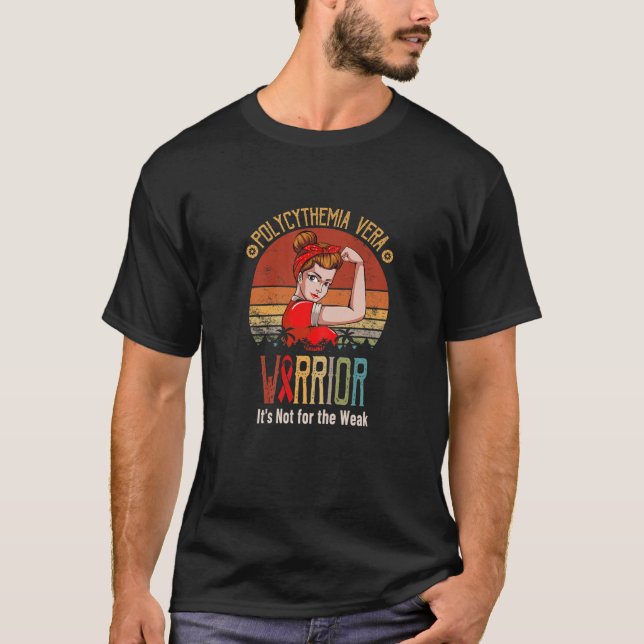 Kvinnor Polycythemia Vera Awareness Woman Glass M T Shirt (Framsida)