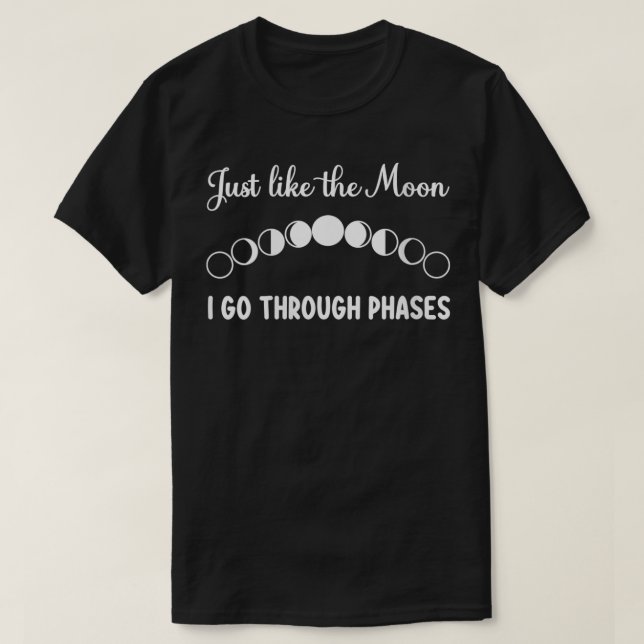 Kvinnor precis som Måne I går genom Phases Luna T Shirt (Design framsida)