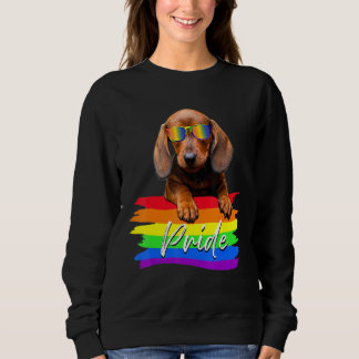 Kvinnor Pride Dachshund Hund Lgbt Gay Les Supporte T Shirt