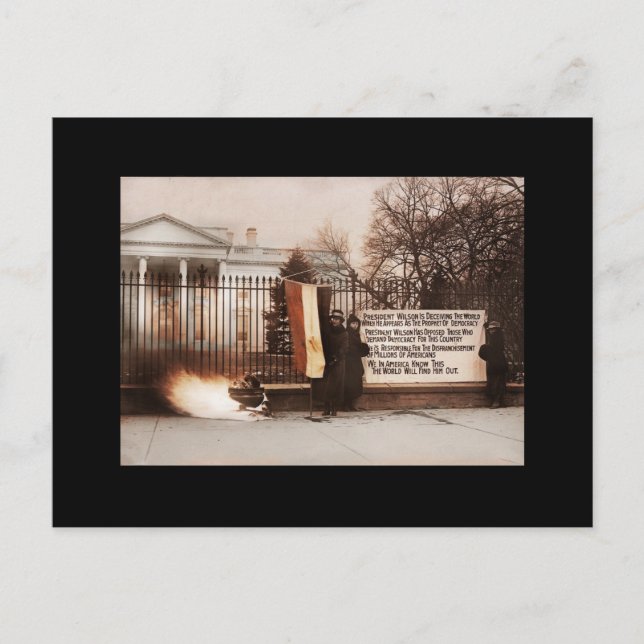 Kvinnor protesterar i Vita huset Vykort (Framsida)