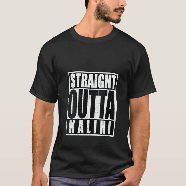 Kvinnor Raka Outta Kalihi T Shirt (Framsida)