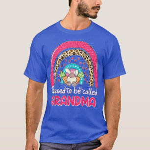 Kvinnor Regnbåge välsignade att kallas mormbunny E T Shirt