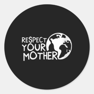 Kvinnor respekterar Mor, jord, natur, natur, Runt Klistermärke