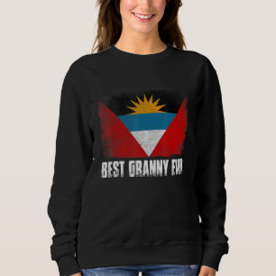Kvinnor Retro Antigua och Barbuda Flagga Best Gran T Shirt