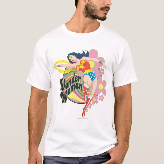  kvinnor, Retro Flowers T-shirt (Framsida)