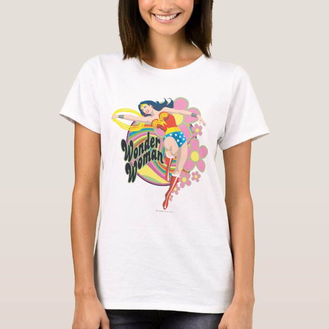  kvinnor, Retro Flowers Tee Shirt (Framsida)