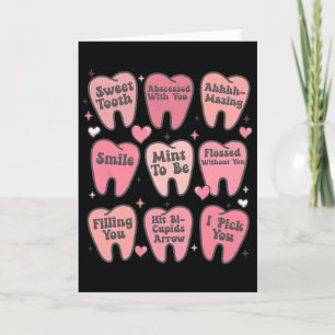 Kvinnor Retro Tandvård Tand Valentine Godis Tandhy Kort