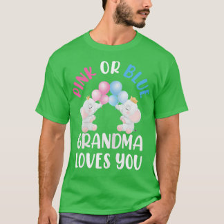 KVINNOR Rosa eller Blue Grandma Kärlek du Baby Ele T Shirt