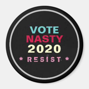 Kvinnor röstar om Nasty 2020 RESIST Fridge Magnet