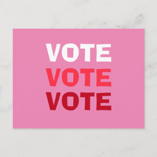 Kvinnor röstar Rosa Kampanj i det politiska valet Vykort