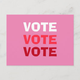 Kvinnor röstar Rosa Kampanj i det politiska valet Vykort