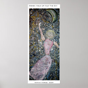 Kvinnor rymmer upp halva himmlen Nathan Markee Poster