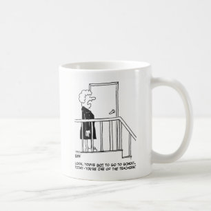 Kvinnor säger: "Du har har att gå i skolan" Kaffemugg