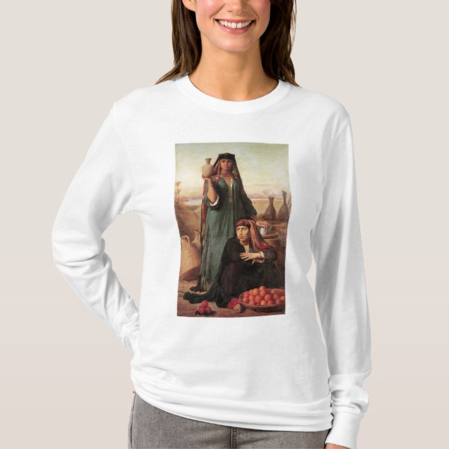 Kvinnor säljer Vatten och Orangar... Tee Shirt (Framsida)