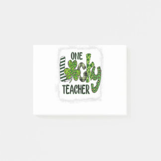 Kvinnor Shamrock One Lucky Teacher St Patrick Post-it Block