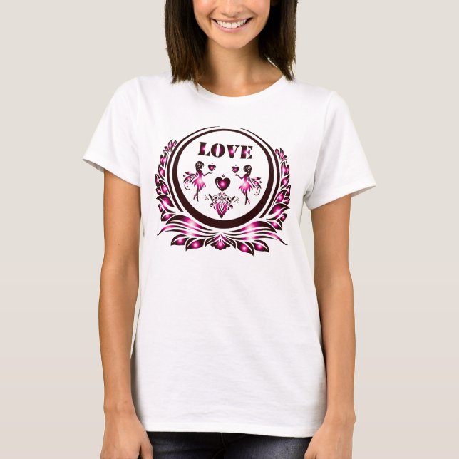Kvinnor Shirt Hjärtälskare T (Framsida)