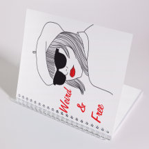 Kvinnor Silhouette Red & White Feminist Quote