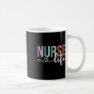 Kvinnor Sjuksköterska Life Rn lpn Cna Leopard Nurs Kaffemugg