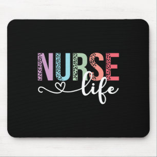 Kvinnor Sjuksköterska Life Rn lpn Cna Leopard Nurs Musmatta