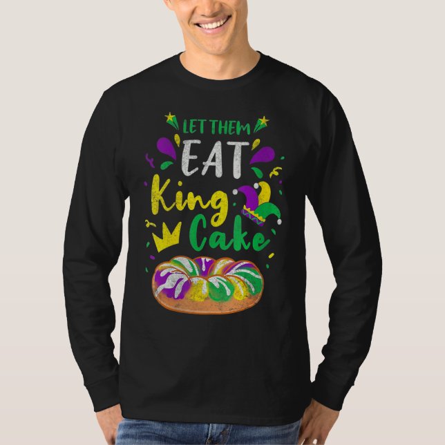 Kvinnor ska låta dem äta Kung-kummel Mardi Gras Fo T Shirt (Framsida)