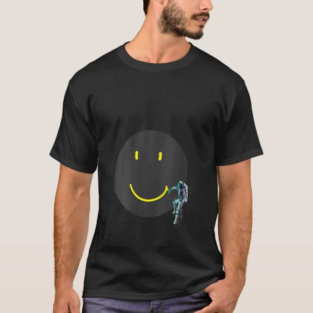 Kvinnor Skapar Måne Smile Astronaut Space Sprayer T Shirt (Framsida)