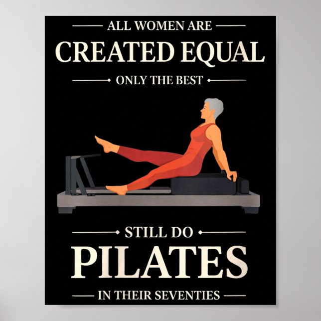 Kvinnor skapas lika gör pilates i poster (Framsidan)