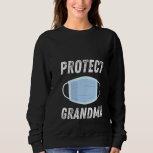 KVINNOR Skydda Grandma Ansikte Mask Social Distanc T Shirt
