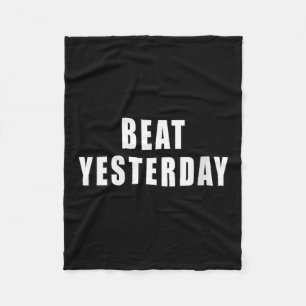 Kvinnor Slå Igår Motivational Citat V-ringad Fleecefilt