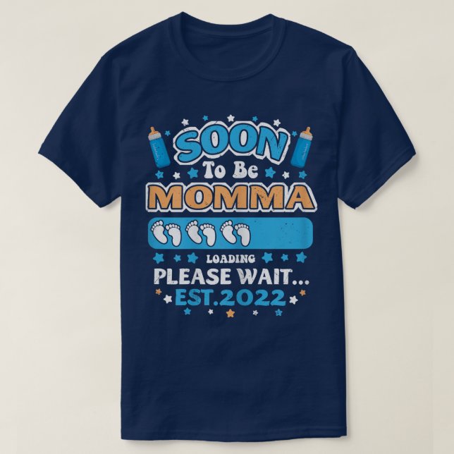 KVINNOR Snart för att bli mamma Morma Loading EST  T Shirt (Design framsida)