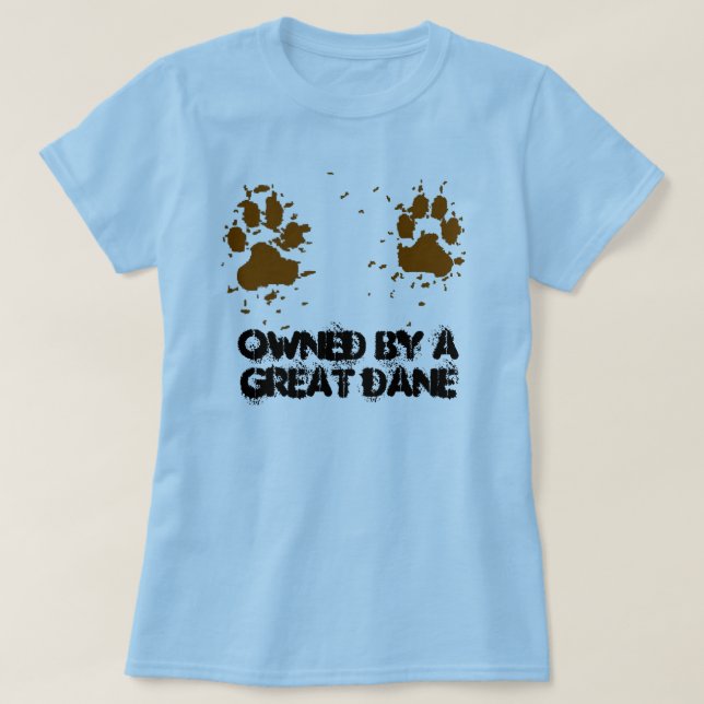 Kvinnor som ägas av en great dane tee shirt (Design framsida)