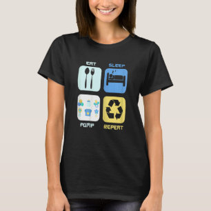 Kvinnor som ammar Nyfödda ammande Mjölk Pump-kvote T Shirt