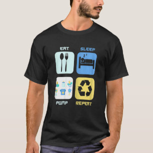 Kvinnor som ammar Nyfödda ammande Mjölk Pump-kvote T Shirt