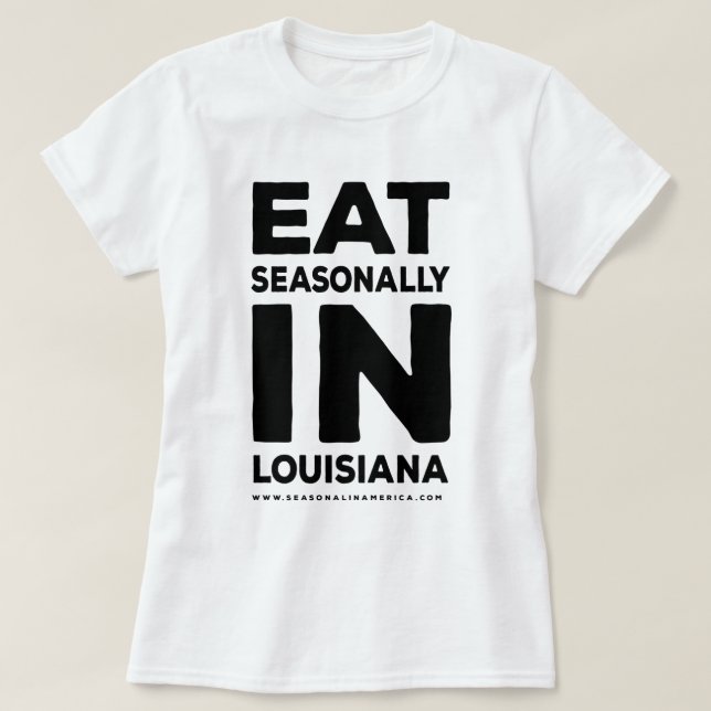Kvinnor som är säsongsbetonade i Louisiana T-shirt (Design framsida)